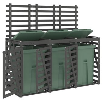 Containerberging drievoudig massief grenenhout grijs 4