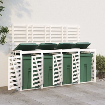 Containerberging viervoudig massief grenenhout wit 1