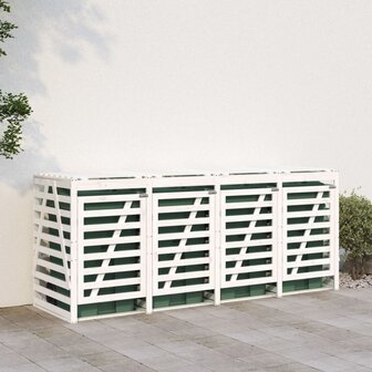 Containerberging viervoudig massief grenenhout wit 3
