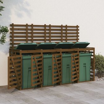 Containerberging viervoudig massief grenenhout honingbruin 1