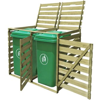 Containerberging dubbel 240 L ge&iuml;mpregneerd hout  1