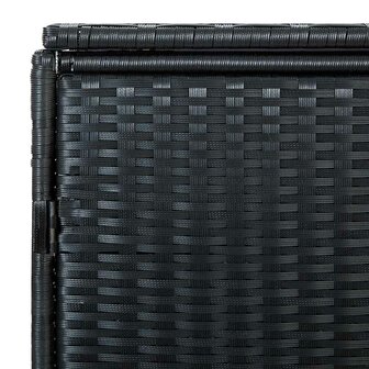 Containerberging dubbel 148x80x111 cm poly rattan zwart  8