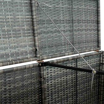 Containerberging dubbel 148x77x111 cm poly rattan antraciet   9