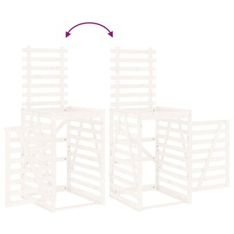 Containerberging 84x90x128,5 cm massief grenenhout wit 9