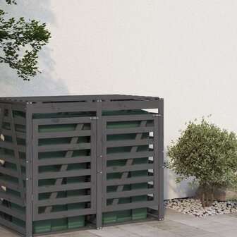 Containerberging verlengstuk massief grenenhout grijs 3