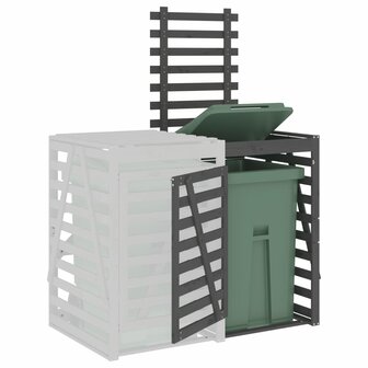 Containerberging verlengstuk massief grenenhout grijs 4