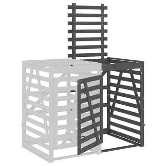 Containerberging verlengstuk massief grenenhout grijs 5