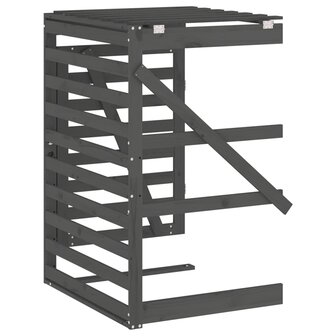 Containerberging verlengstuk massief grenenhout grijs 8