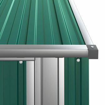 Tuinschuur 118,5x97x209,5 cm gegalvaniseerd staal groen 7
