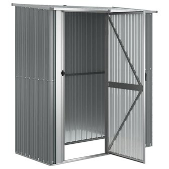 Tuinschuur 180,5x97x209,5 cm gegalvaniseerd staal grijs 4