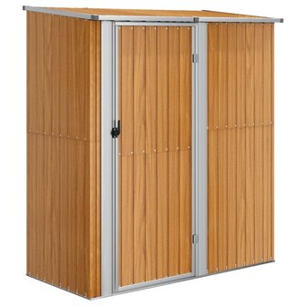 Tuinschuur 180,5x97x209,5 cm gegalvaniseerd staal bruin 2