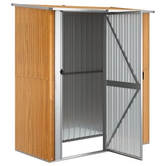 Tuinschuur 180,5x97x209,5 cm gegalvaniseerd staal bruin 4