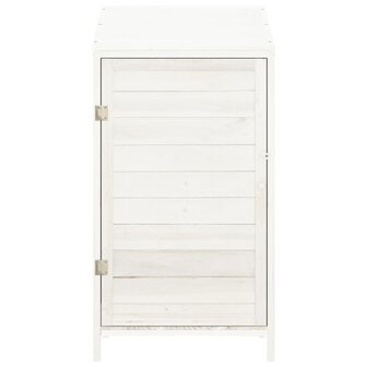 Tuinschuur 55x52x112 cm massief vurenhout wit 3