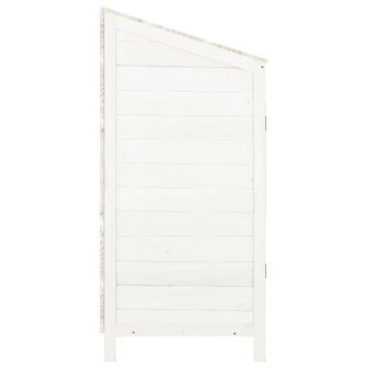 Tuinschuur 55x52x112 cm massief vurenhout wit 5