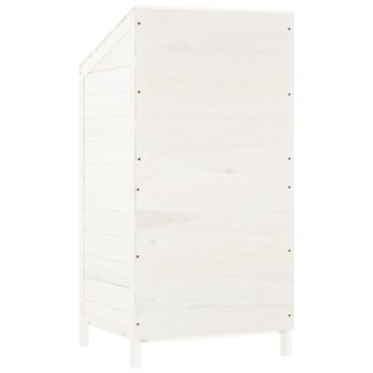 Tuinschuur 55x52x112 cm massief vurenhout wit 6