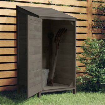Tuinschuur 55x52x112 cm massief vurenhout antracietkleurig 1
