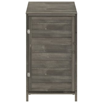 Tuinschuur 55x52x112 cm massief vurenhout antracietkleurig 3