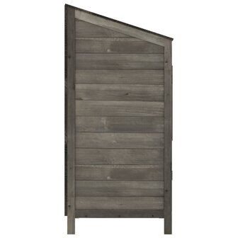 Tuinschuur 55x52x112 cm massief vurenhout antracietkleurig 5