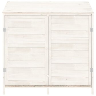 Tuinschuur 102x52x112 cm massief vurenhout wit 3