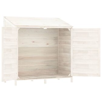 Tuinschuur 102x52x112 cm massief vurenhout wit 4