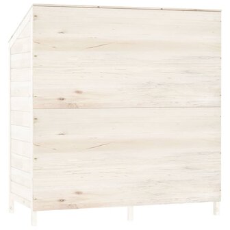 Tuinschuur 102x52x112 cm massief vurenhout wit 6