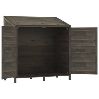 Tuinschuur 102x52x112 cm massief vurenhout antracietkleurig 4