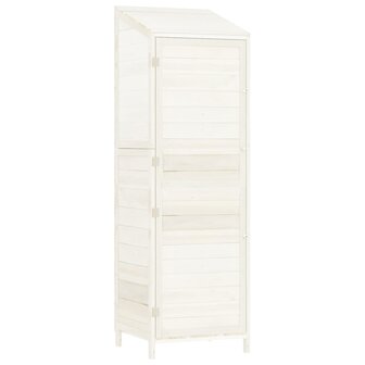 Tuinschuur 55x52x174,5 cm massief vurenhout wit 2