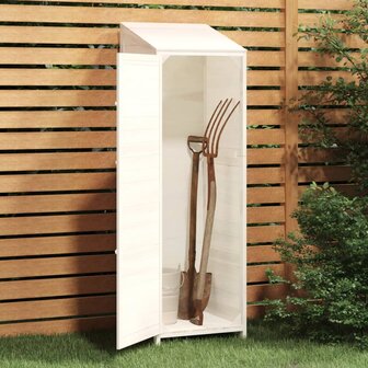Tuinschuur 55x52x174,5 cm massief vurenhout wit 3