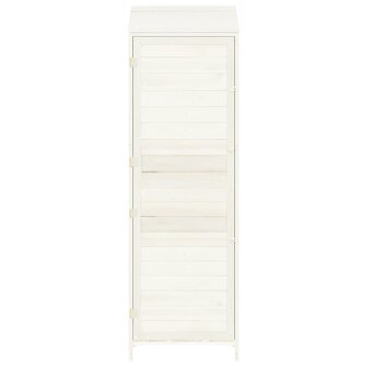 Tuinschuur 55x52x174,5 cm massief vurenhout wit 4