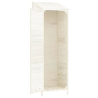 Tuinschuur 55x52x174,5 cm massief vurenhout wit 7