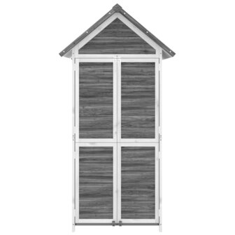 Tuinschuur 89x52,5x175 cm massief grenenhout grijs 4