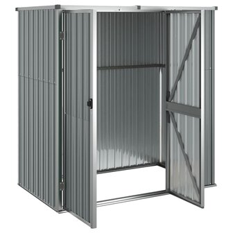Tuinschuur 161x89x161 cm gegalvaniseerd staal grijs 4
