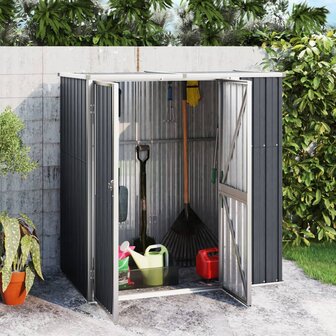 Tuinschuur 161x89x161 cm gegalvaniseerd staal antracietkleurig 1