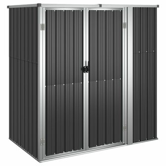 Tuinschuur 161x89x161 cm gegalvaniseerd staal antracietkleurig 2