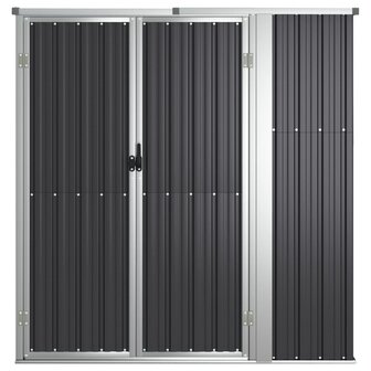 Tuinschuur 161x89x161 cm gegalvaniseerd staal antracietkleurig 3