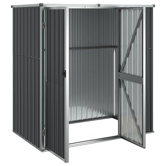 Tuinschuur 161x89x161 cm gegalvaniseerd staal antracietkleurig 4