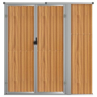 Tuinschuur 161x89x161 cm gegalvaniseerd staal bruin 3