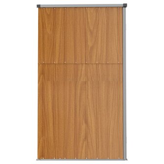 Tuinschuur 161x89x161 cm gegalvaniseerd staal bruin 5