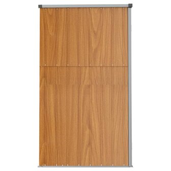 Tuinschuur 225x89x161 cm gegalvaniseerd staal bruin 5