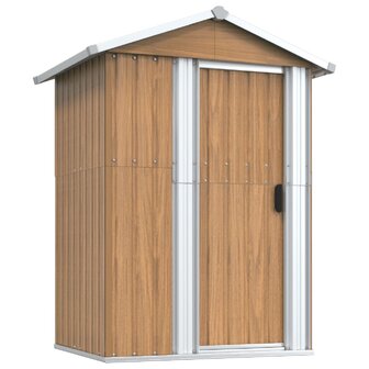 Tuinschuur 126x97,5x177 cm gegalvaniseerd staal bruin 2