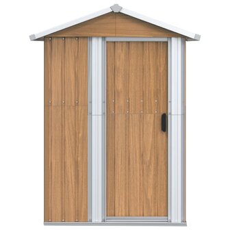Tuinschuur 126x97,5x177 cm gegalvaniseerd staal bruin 3