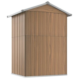 Tuinschuur 126x97,5x177 cm gegalvaniseerd staal bruin 6