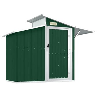 Tuinschuur 270x130x208,5 cm gegalvaniseerd staal groen 2