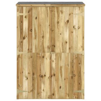 Tuinschuur 123x45x171 cm ge&iuml;mpregneerd massief grenenhout 3