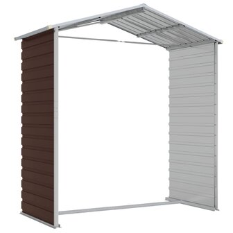 Tuinschuur 191x130x198 cm gegalvaniseerd staal bruin 9