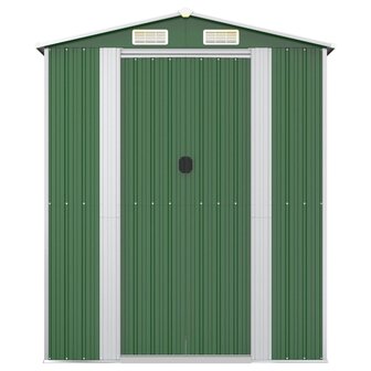 Tuinschuur 192x108x223 cm gegalvaniseerd staal groen 3