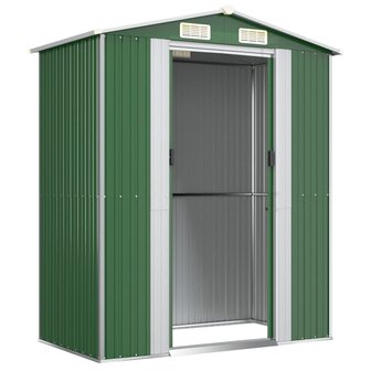 Tuinschuur 192x108x223 cm gegalvaniseerd staal groen 6