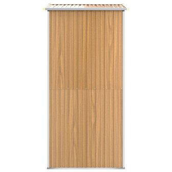 Tuinschuur 192x108x223 cm gegalvaniseerd staal lichtbruin 4