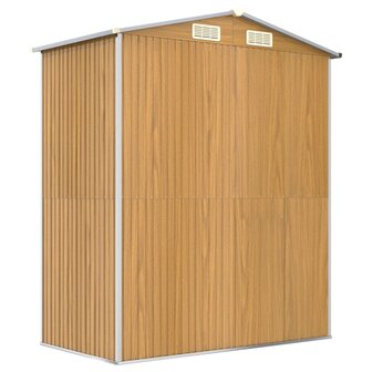Tuinschuur 192x108x223 cm gegalvaniseerd staal lichtbruin 5