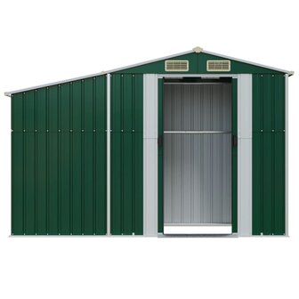 Tuinschuur 277x93x179 cm gegalvaniseerd staal groen 4